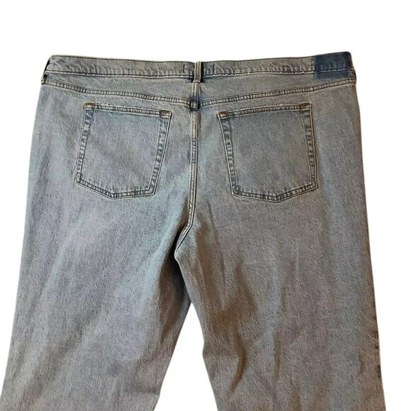 NWT Abercrombie & Fitch The Straight Ultra Mid-Rise Blue Womens 37/24L - Picture 4 of 11